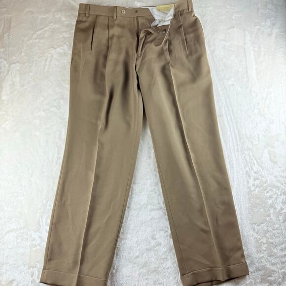 Men's Tan Dress Pants - Picture 2 of 7